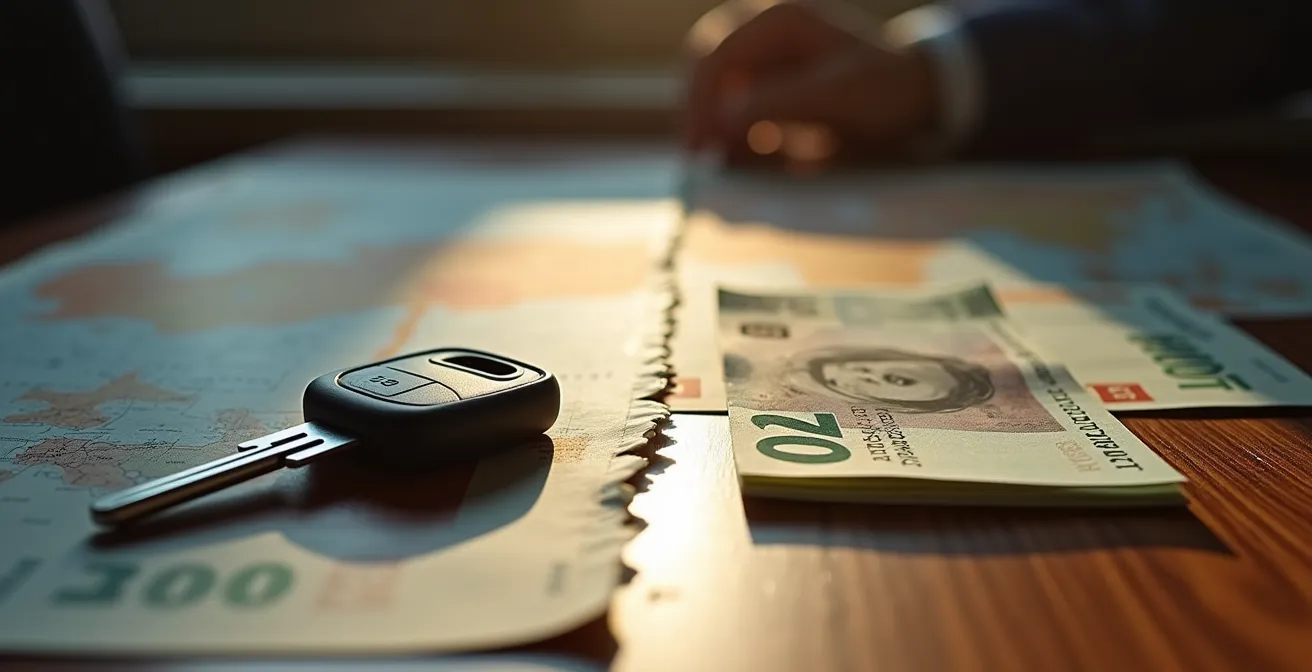 Comparaison visuelle entre location de voiture et vol intérieur en Turquie