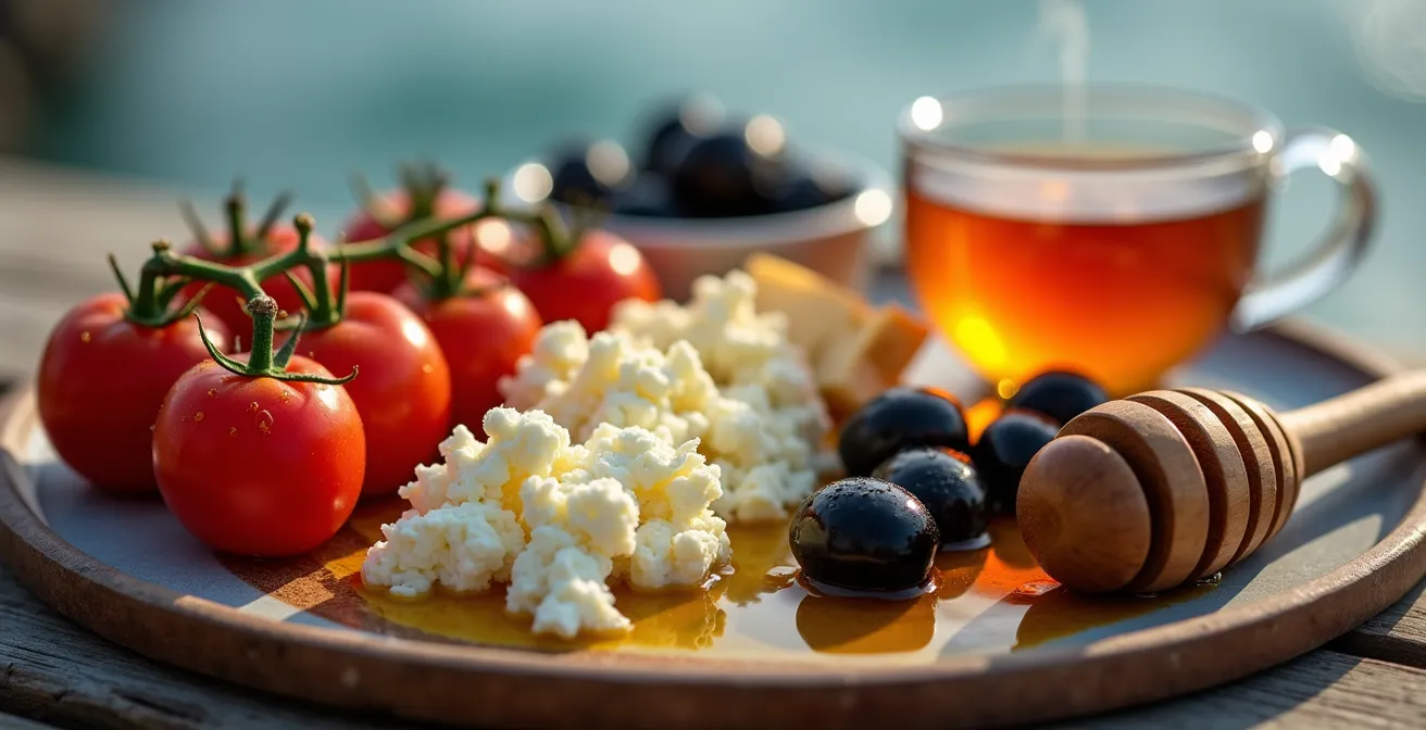 Terrasse de pension familiale turque à Kas avec vue sur la mer Méditerranée